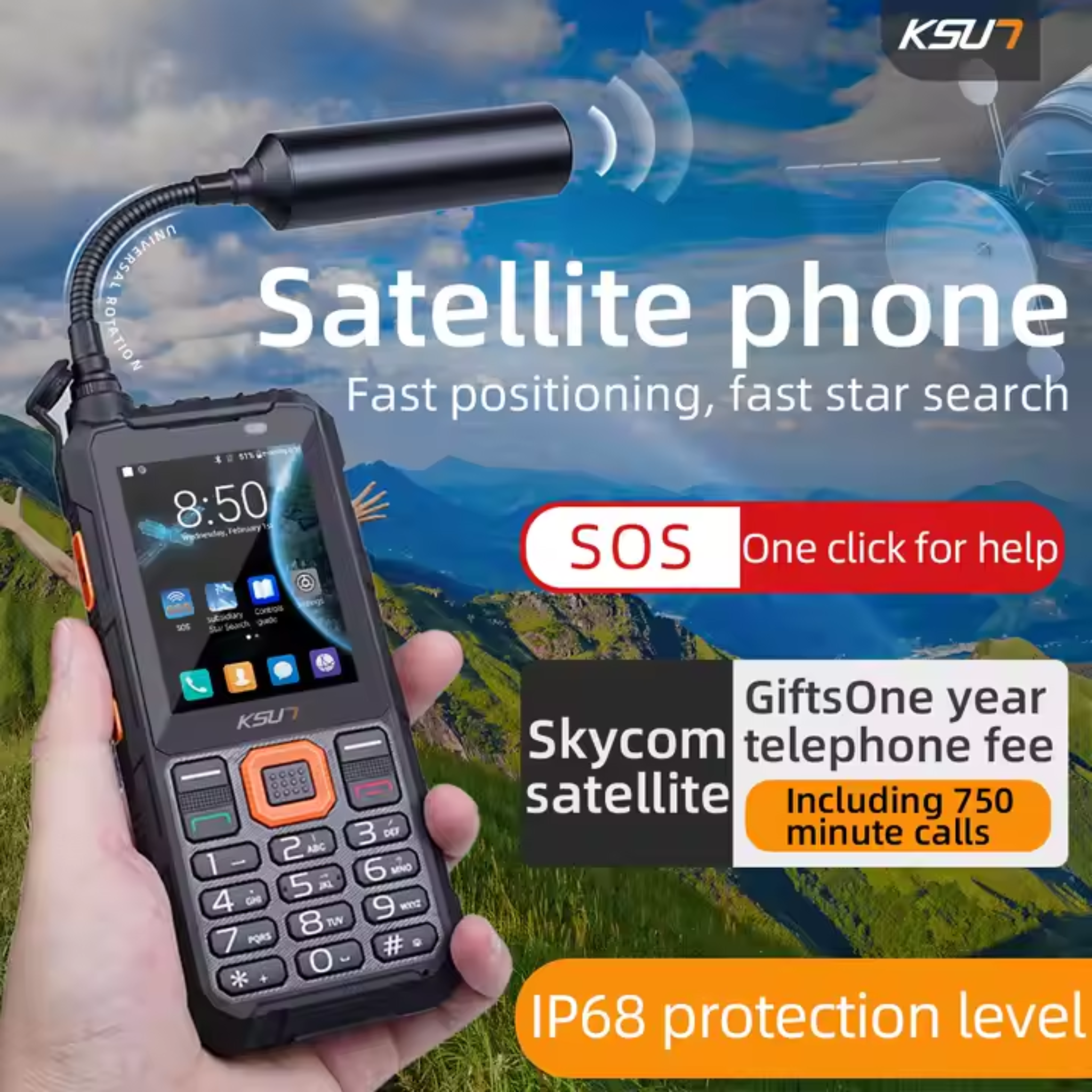 KSUN TerraLink Pro Satellite Phone